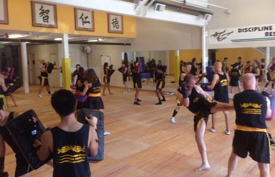 Kung Fu and Kickboxing class at the Tat Wong Kung Fu Academy