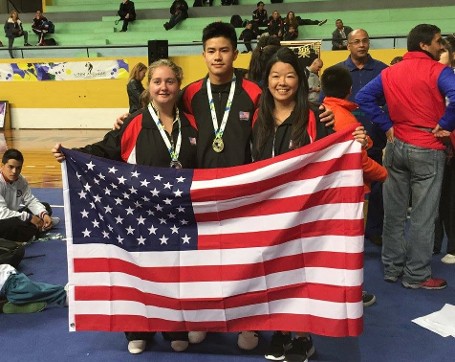 Morgan Yee and Leah Leiner at Brazil Wushu Championships July 2015