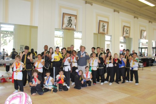 First wave of competitors pose